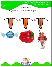 Acı Tatlı Kavramı Çalışma Sayfalarıme çalışmaları